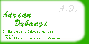 adrian daboczi business card